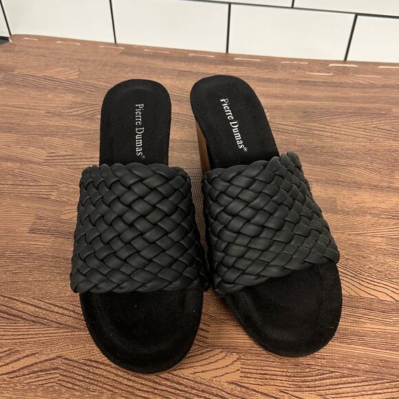 Pierre Dumas Faux Leather Braided platform Slip On Shoes Women’s Size 9 - Picture 2 of 6